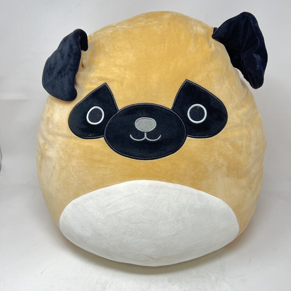 Squishmallows 16” Prince The Pug Puppy Dog Brown Large Stuffed Plush Animal